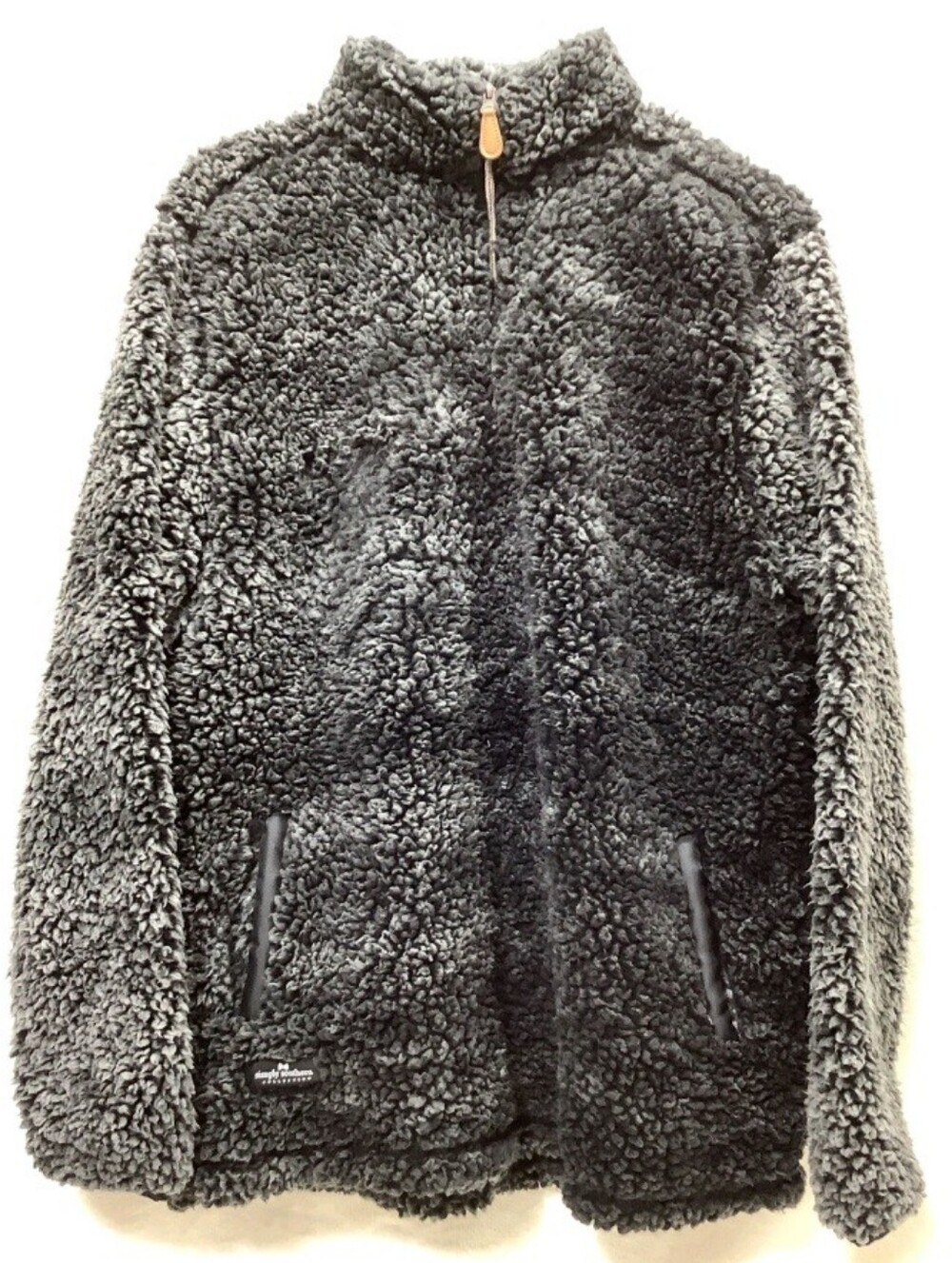 Simply Southern Dark Charcoal Sherpa Zip-Up Jacket